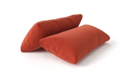 OUTFLEXX Tampere Dekokissen, orange, 100% Polyacryl, 30 x 60 cm, Premium 2er-Set