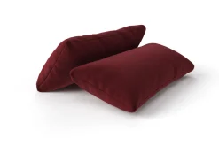 OUTFLEXX Tampere Dekokissen, rot, 100% Polyacryl, 30 x 60 cm, premium 2er-Set