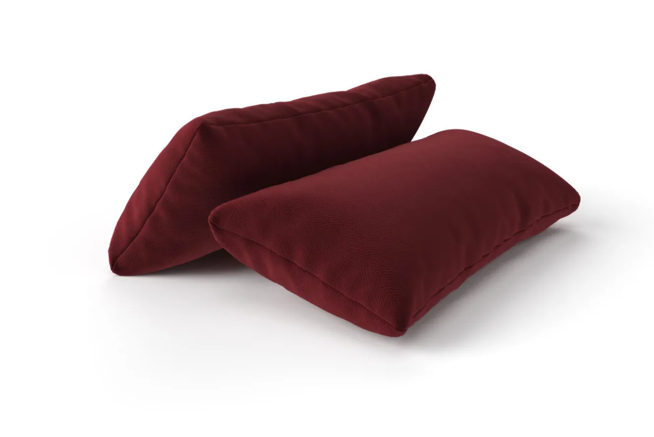 OUTFLEXX Tampere Dekokissen, rot, 100% Polyacryl, 30 x 60 cm, premium 2er-Set