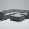 OUTFLEXX Tasty Gartenlounge für 6 Personen, dunkelgrau, Alu/Polyester, robust
