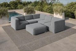 OUTFLEXX Tasty Gartenlounge für 6 Personen, dunkelgrau, Alu/Polyester, robust