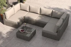 OUTFLEXX Tiago Gartenlounge für 6 Personen, langlebiges Material, robust, witterungsbeständig