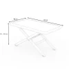 OUTFLEXX Tisch, anthrazit matt, Aluminium, 110 x 60 cm, höhenverstellbar, Tischplatte aus Kristall-Kunststein