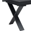 OUTFLEXX Toronto Ausziehtisch, anthrazit matt, Alu/Spraystone, 180/280x100cm, Schubladenauszug