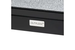 OUTFLEXX Toronto Ausziehtisch, anthrazit matt, Alu/Spraystone, 180/280x100cm, Schubladenauszug