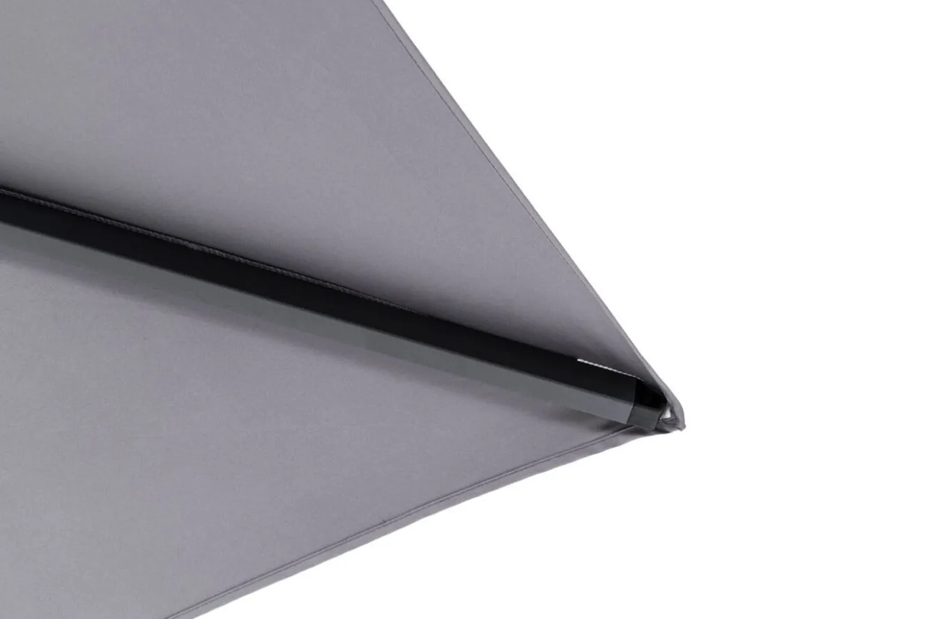OUTFLEXX Ultimate L Ampelschirm, 400 x 400 cm, 360° drehbar, UV-Schutz 80+, Alu/Spuncrylic®, inkl. Schirmständer
