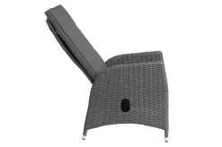 OUTFLEXX Vigo Dining-Sessel, stahlgrau-meliert, Polyrattan, 60x68x111cm, Rücken stufenlos verstellbar