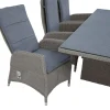 OUTFLEXX Vigo Garten-Essgruppe, 6 Personen, inkl. Kissen, 200x95cm, Polyrattan