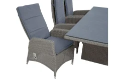 OUTFLEXX Vigo Garten-Essgruppe, 6 Personen, inkl. Kissen, 200x95cm, Polyrattan