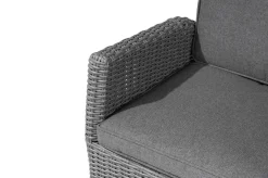 OUTFLEXX Vigo Garten-Essgruppe, grau/schiefergrau, Aluminium/Polyrattan/Glas, 200 x 95 cm, 8 Sessel, verstellbare Rückenlehne