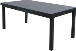 OUTFLEXX Vigo Garten-Essgruppe, anthrazit/grau, Polyrattan/Aluminium/Glas, 180/240 x 100 cm, 8 verstellbare Sessel