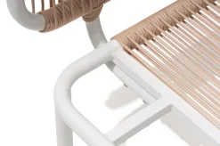 OUTFLEXX Visby Loungesofa Eckteil, creme/weiß, Alu/Stahl, inkl. Kissen, elektrophoretisch beschichtet