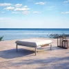 OUTFLEXX Visby Loungesofa Ottomane, creme/weiß , Alu/Stahl, elektrophoretisch beschichtet