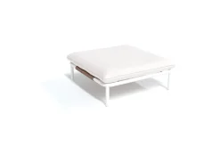 OUTFLEXX Visby Loungesofa Ottomane, creme/weiß , Alu/Stahl, elektrophoretisch beschichtet