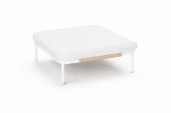 OUTFLEXX Visby Loungesofa Ottomane, creme/weiß , Alu/Stahl, elektrophoretisch beschichtet