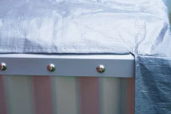 OUTFLEXX Wetterschutzvorhang für 14886, 14813, silber-grau, 210x44x105 cm