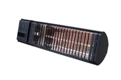 OUTTECH Heizstrahler, schwarz, Aluminium, 58x15xcm, wassergeschützt, Fernbedienung mit 2 Stufen