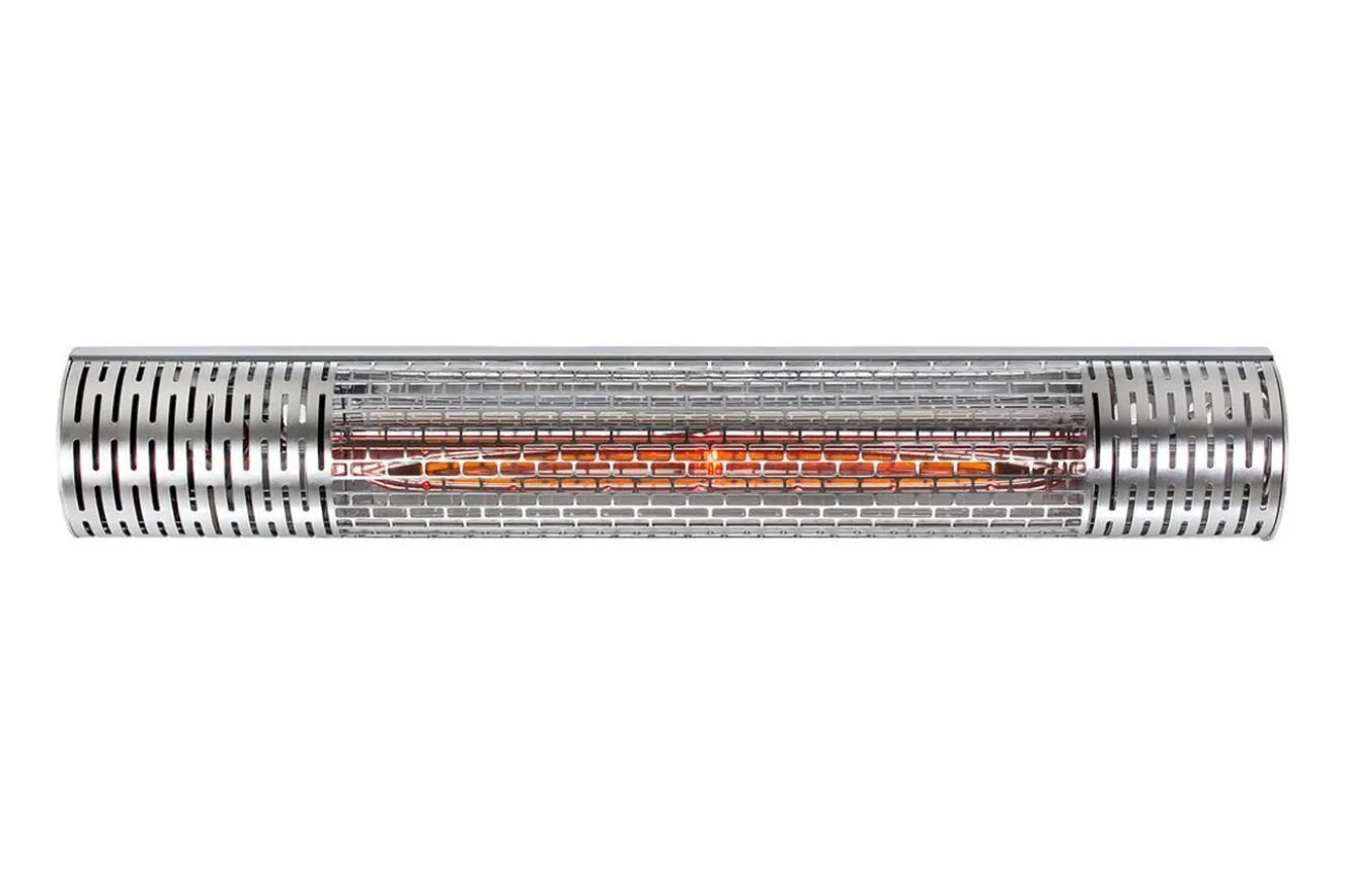 OUTTECH Moon Heizstrahler, silber, Alu, 78 x 12,6 x 13,6 cm, staubdicht und wassergeschützt, Fernbedienung mit 2 Stufen