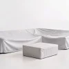ploss Abdeckhauben-Set für Lunare Lounge Light Plus, hellgrau, Polyester/TPU, atmungsaktiv, UV50+, doppelte Nähte, mit Kordelzug & verbundener Tasche