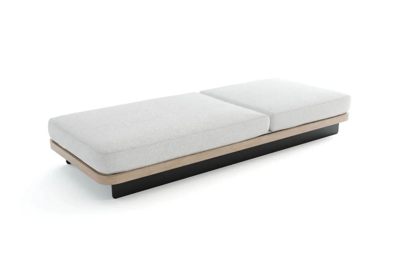 ploss Aurora Gartenliege, anthrazit/pale silver, Alu/Polyester/Schaumstoff, 200 x 80 cm, 6-fach verstellbare Rückenlehne, inkl. Polster