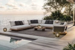 ploss Aurora L Gartenlounge, anthrazit/pale silver, Alu/Polyester/Rope, ink. Polster