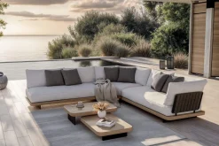 ploss Aurora M Gartenlounge, anthrazit/pale silver, Alu/Polyester/Rope, pulverbeschichtet, inkl. Polster