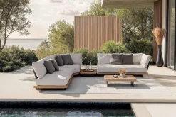ploss Aurora M Gartenlounge, anthrazit/pale silver, Alu/Polyester/Rope, pulverbeschichtet, inkl. Polster