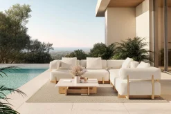 ploss Epoque M Gartenlounge, beige/cloud weave, Alu/Polyester/Schaumstoff, inkl. Polster