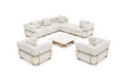ploss Epoque XL Gartenlounge, beige/cloud weave, Alu/Polyester/Schaumstoff, inkl. Polster
