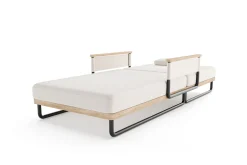 ploss Reverie Gartenliege, creme/anthrazit, Alu/Polyester/Rope, 200 x 82 x 30 cm, 6-fach verstellbar, inkl. Polster