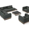 ploss Solera XL Gartenlounge, anthrazit, Alu/Polyester/Glas, 90 x 90 cm Tisch, inkl. Polster