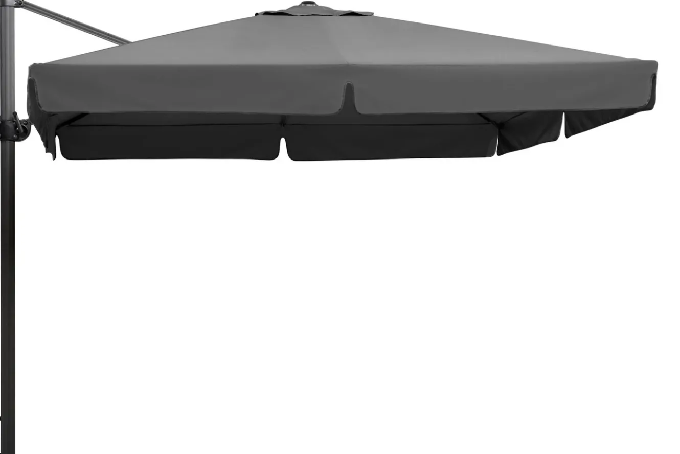 SCHNEIDER Rhodos Ampelschirm, anthrazit, quadratisch, 300 x 300 cm