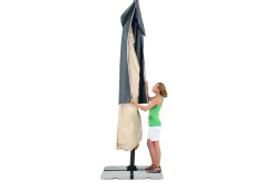 SCHNEIDER Rhodos Ampelschirm, natur, quadratisch, 300 x 300 cm