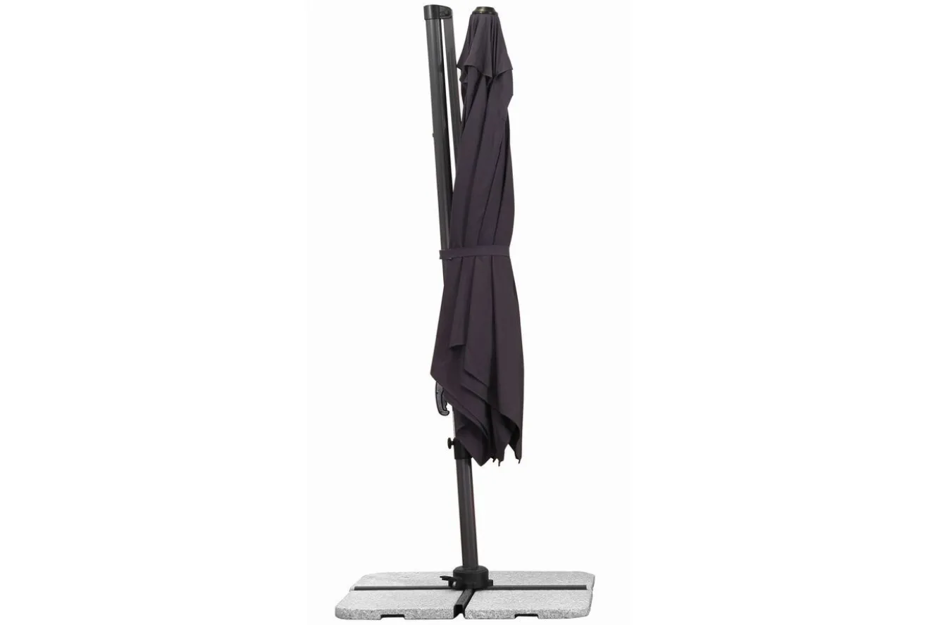 SCHNEIDER Rhodos Eco Twist Ampelschirm, anthrazit, quadratisch, 270 x 270 cm