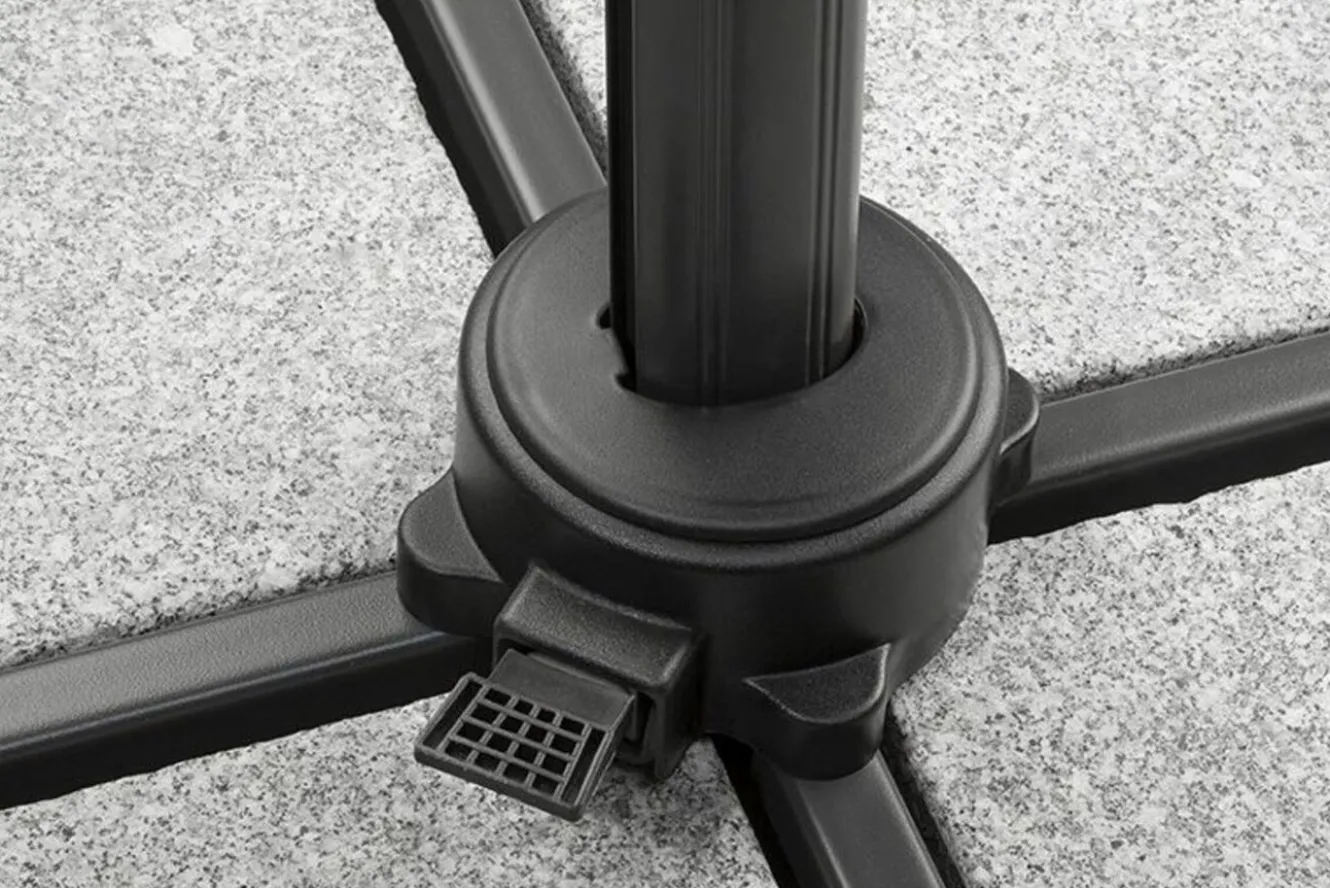 SCHNEIDER Rhodos Eco Twist Ampelschirm, anthrazit, quadratisch, 270 x 270 cm