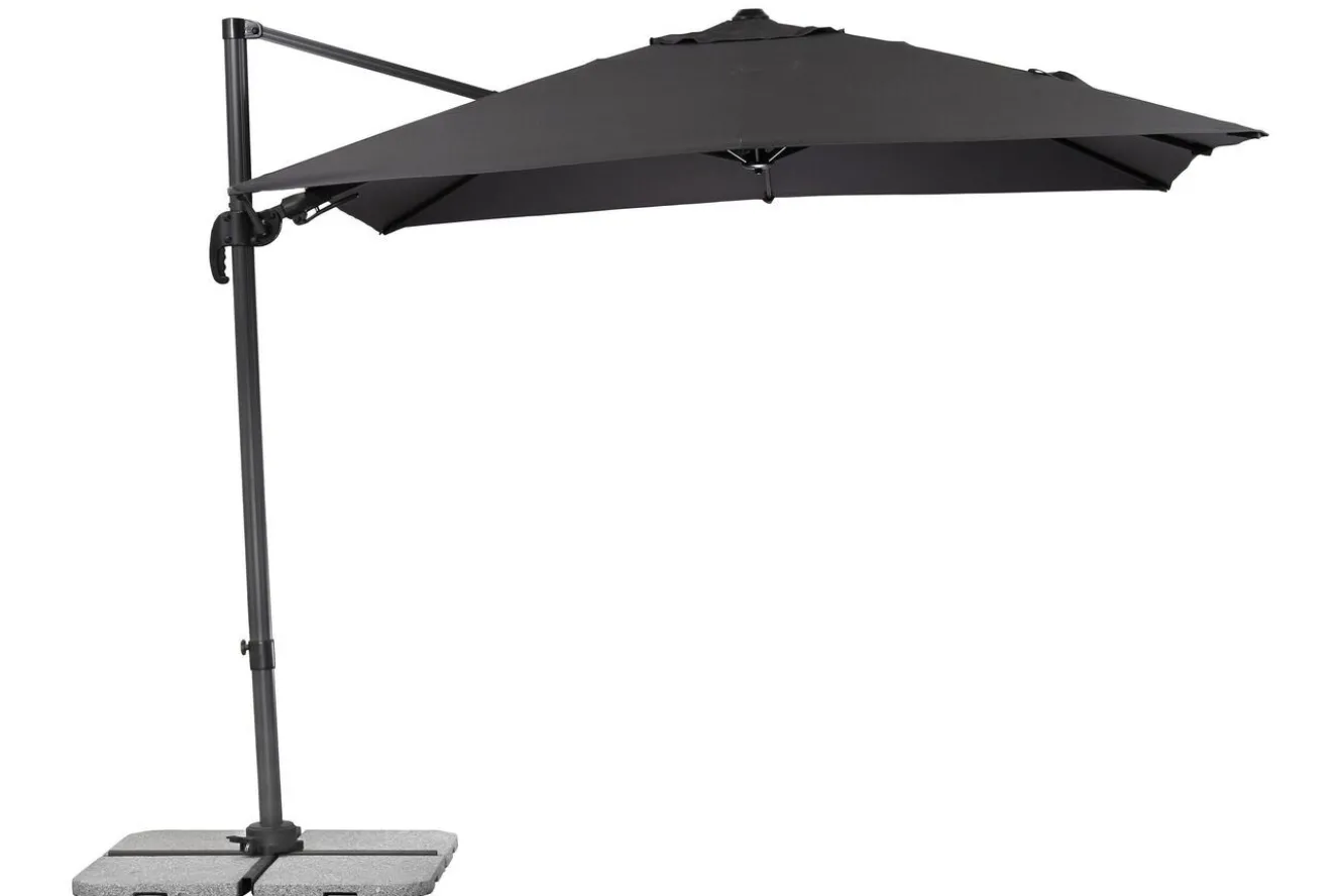 SCHNEIDER Rhodos Eco Twist Ampelschirm, anthrazit, quadratisch, 270 x 270 cm