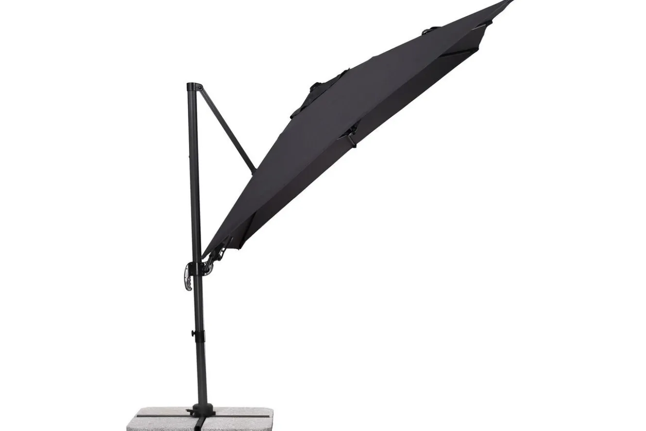 SCHNEIDER Rhodos Eco Twist Ampelschirm, anthrazit, quadratisch, 270 x 270 cm