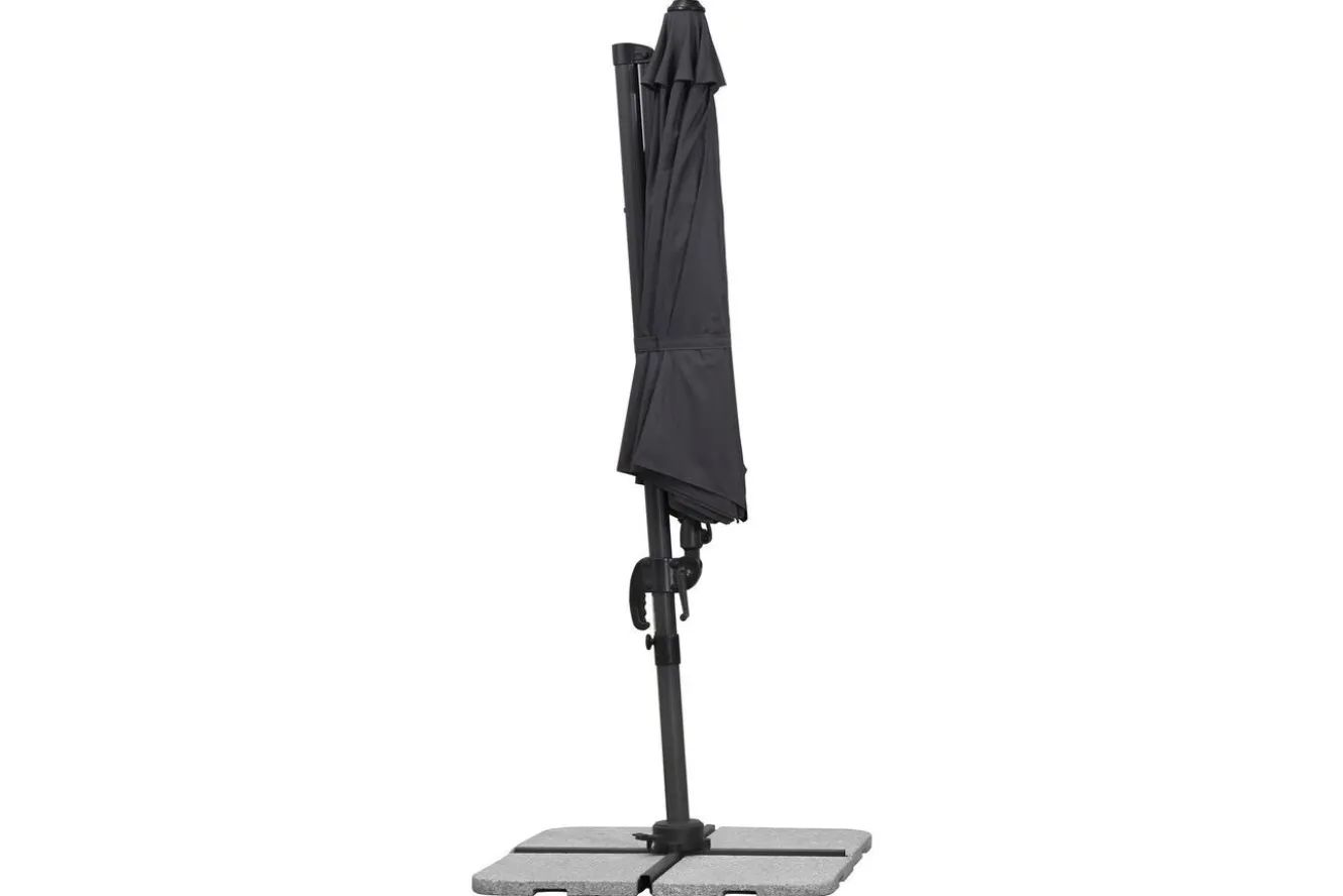 SCHNEIDER Rhodos Eco Twist Ampelschirm, anthrazit, rund, Ø 300 cm
