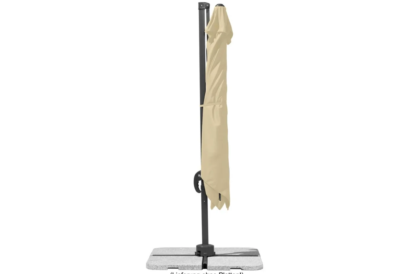 SCHNEIDER Rhodos Junior Ampelschirm, natur, quadratisch, 270 x 270 cm