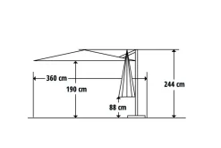 SCHNEIDER Rhodos Junior Ampelschirm, anthrazit, rund, Ø 300 cm
