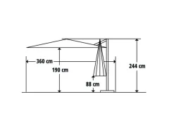 SCHNEIDER Rhodos Junior Ampelschirm, natur, rund, Ø 300 cm