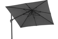 SCHNEIDER Rhodos Twist Ampelschirm, anthrazit, quadratisch, 300 x 300 cm