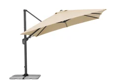 SCHNEIDER Rhodos Twist Ampelschirm, natur, 300 x 300 cm, quadratisch
