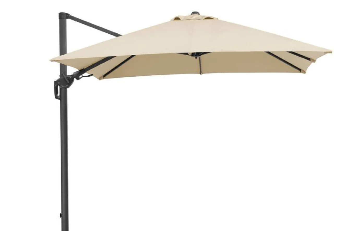 SCHNEIDER Rhodos Twist Ampelschirm, natur, 300 x 300 cm, quadratisch