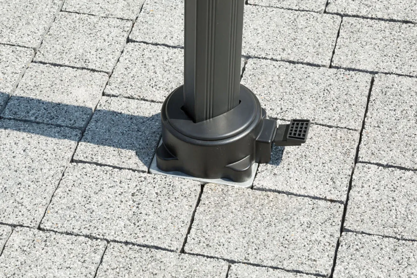 SCHNEIDER Universal-Bodenanker für Sonnenschirme, silber, Stahl verzinkt, 28 x 28 x 45 cm