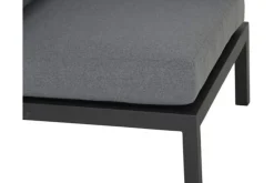 SIENA GARDEN Alvida Eckmodul, anthrazit/grau, Aluminium/Ranotex, 84x84x70 cm, inkl. Polster