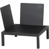 SIENA GARDEN Alvida Gartenlounge, matt anthrazit/grau, Alu/Ranotex®-Gewebe/Teak, Tisch 74x74 cm, 5 Personen, inkl. Polster