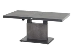 SIENA GARDEN Bellani Lifttisch, matt anthrazit/dunkelgrau, Alu/Keramik, 160 x 90 cm, höhenverstellbar