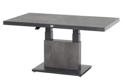 SIENA GARDEN Bellani Lifttisch, matt anthrazit/dunkelgrau, Alu/Keramik, 140 x 85 cm, höhenverstellbar