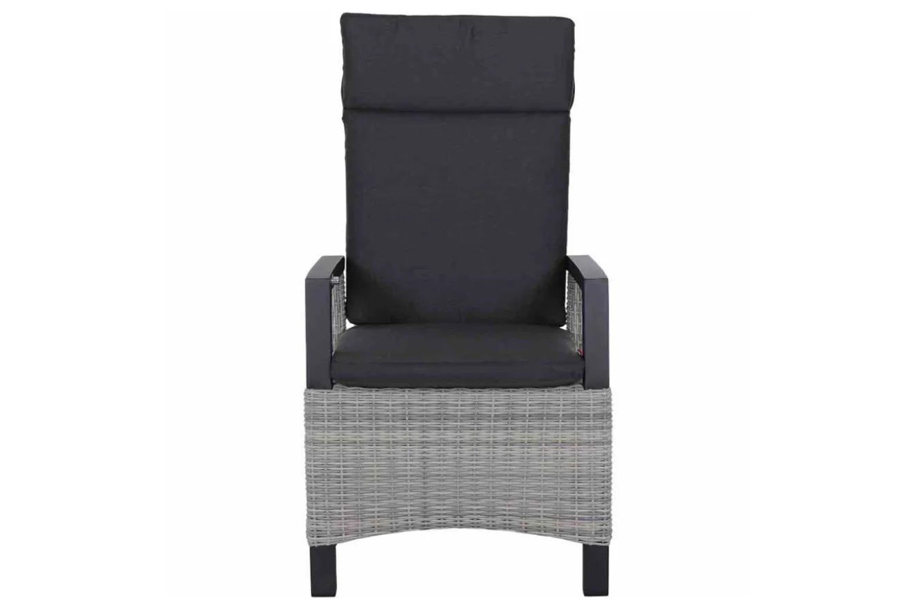 SIENA GARDEN Carlos/Corido Garten-Essgruppe, anthrazit, Alu/Geflecht/Keramik, Esstisch 180 x 100 cm, inkl. 6 Dining Sessel